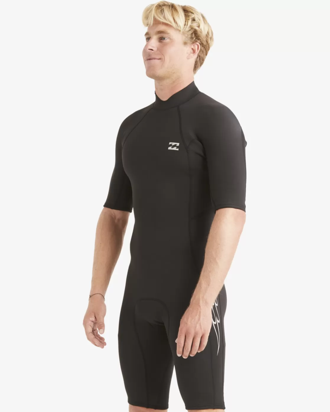 Outlet Billabong 2/2mm Absolute Short Sleeve Back Zip Springsuit BLACK