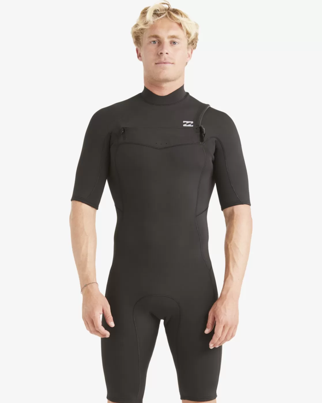 Online Billabong 2/2mm Absolute Short Sleeve Chest Zip Springsuit BLACK