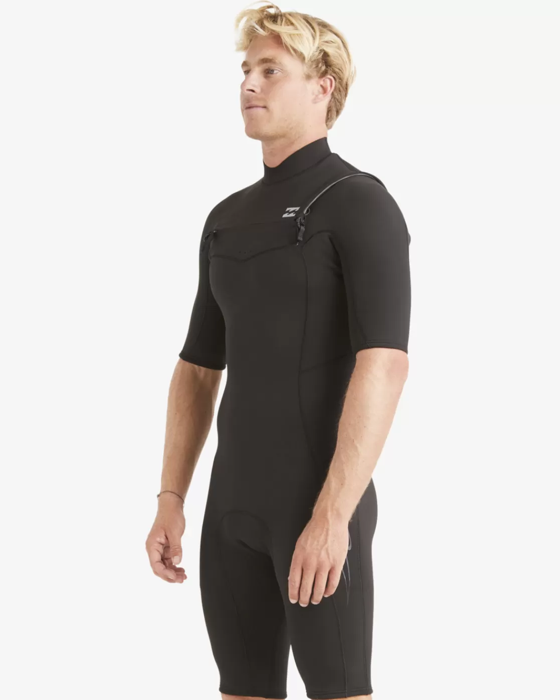 Online Billabong 2/2mm Absolute Short Sleeve Chest Zip Springsuit BLACK