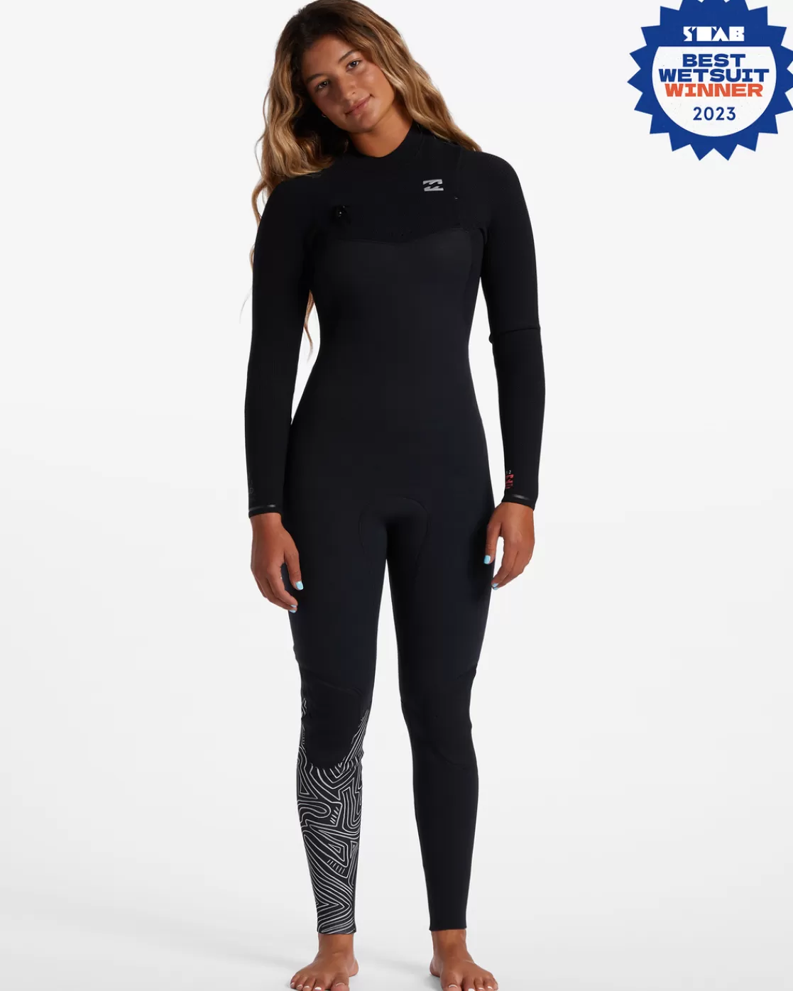 Online Billabong 3/2 Furnace Comp Chest Zip Wetsuit MIDNIGHT TRAILS