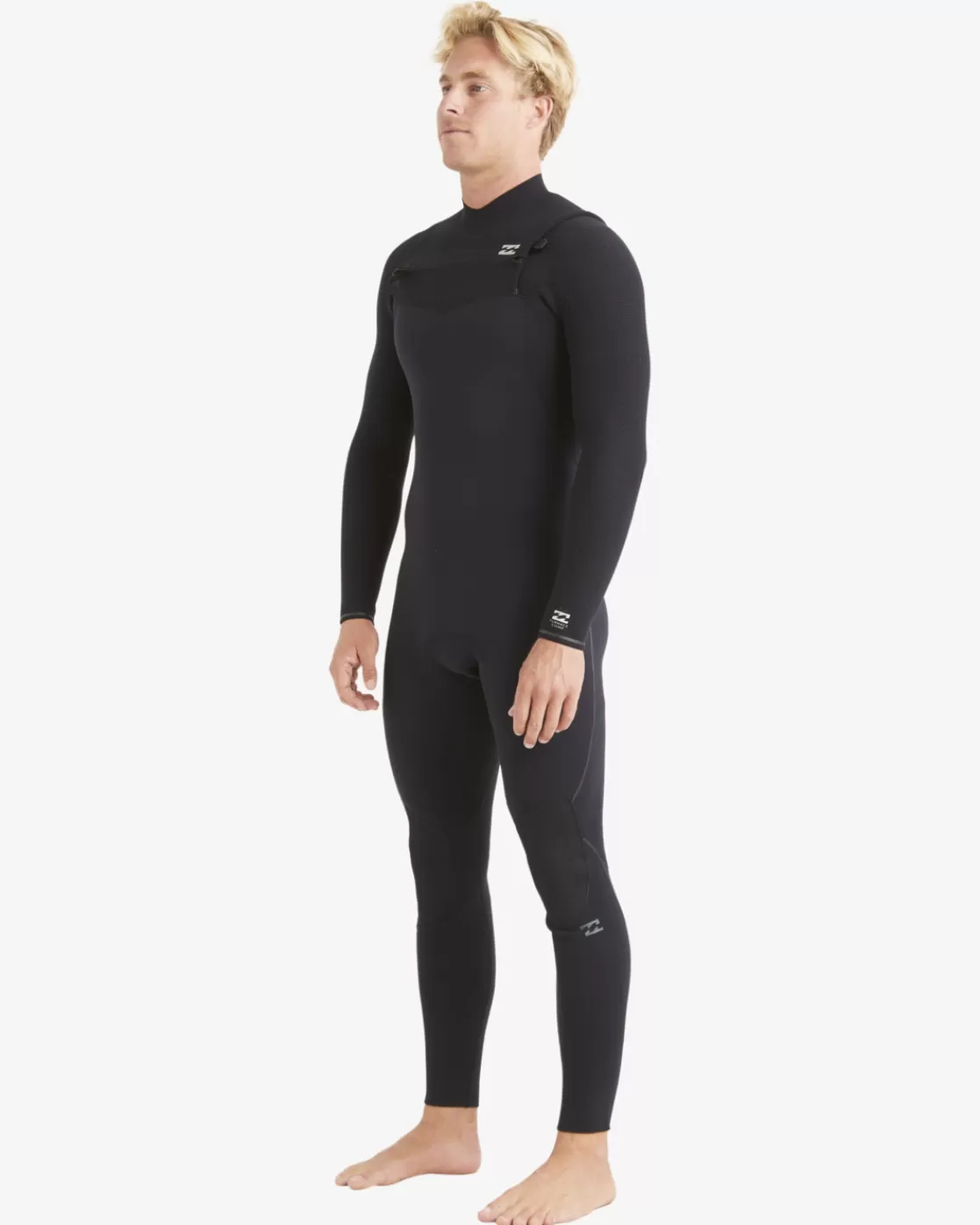 Cheap Billabong 4/3 Furnace Comp Chest Zip Full Wetsuit BLACK