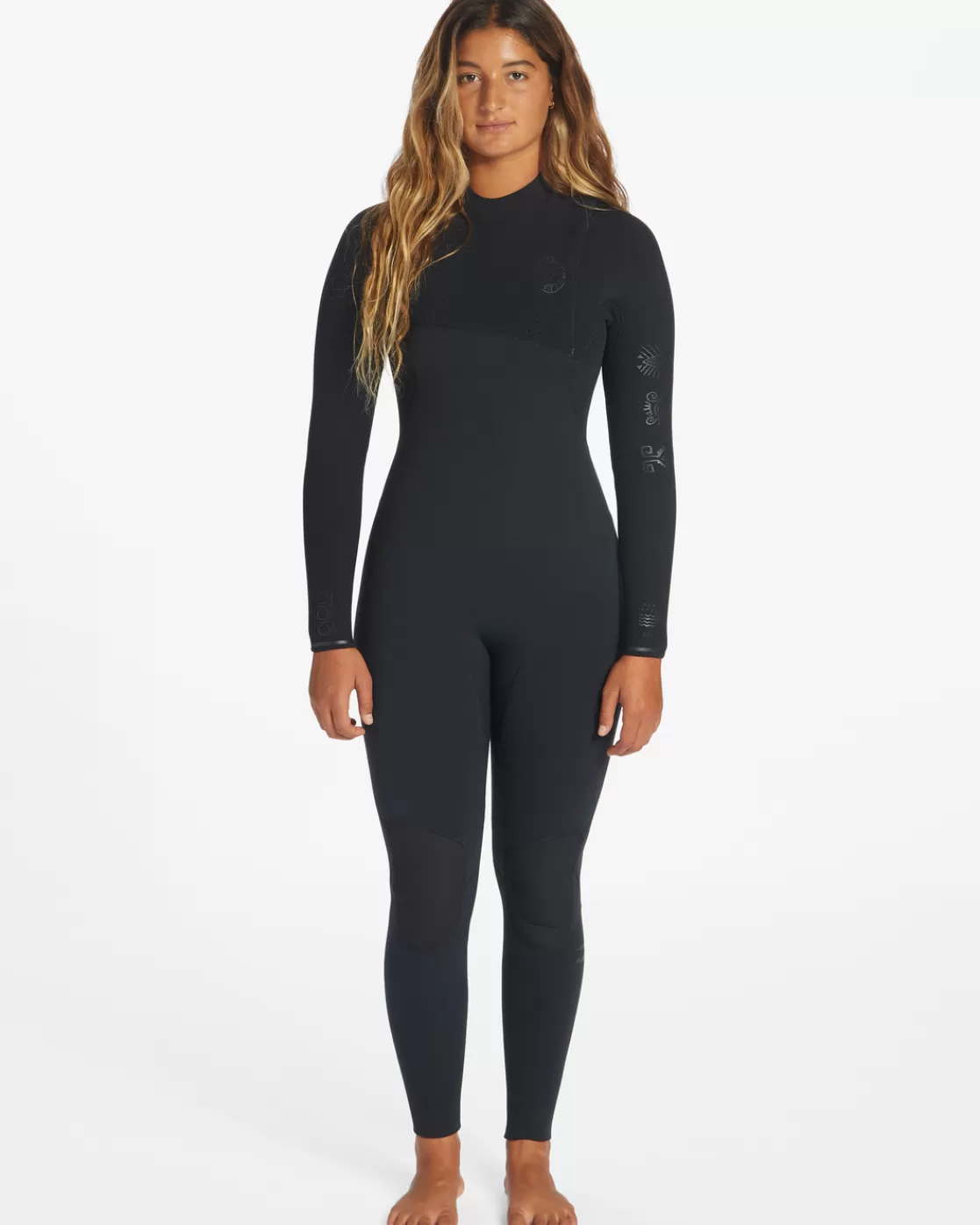 New Billabong 4/3 Salty Dayz Natural Zipperless Wetsuit BLACK