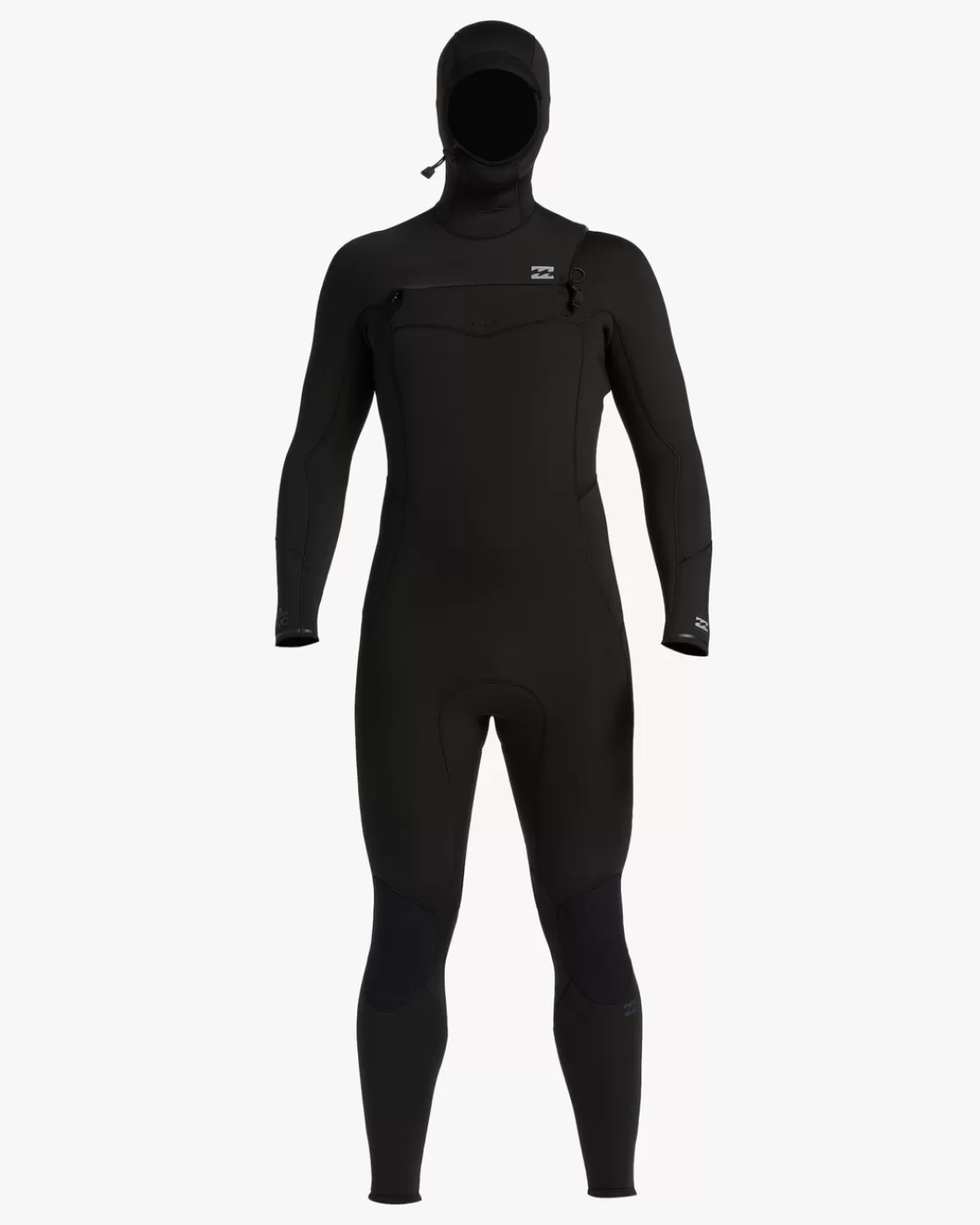 Cheap Billabong 5/4 Absolute Chest Zip Hooded Wetsuit BLACK