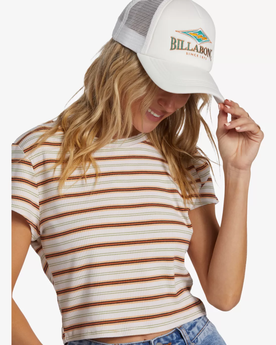 Cheap Billabong Across Waves Trucker Hat SALT CRYSTAL 2