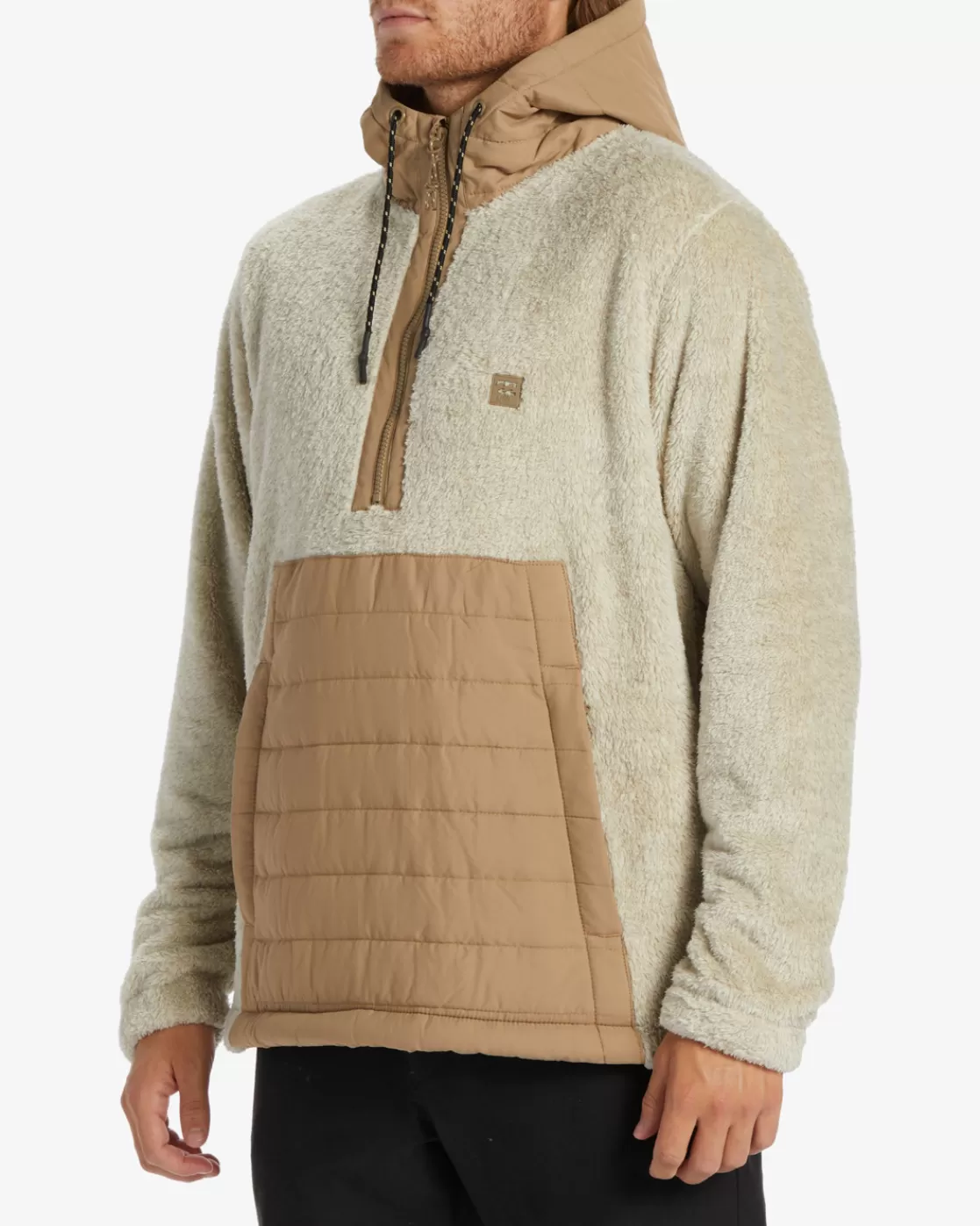 Clearance Billabong A/Div Badger Hooded Half-Zip Pullover OATMEAL HEATHER