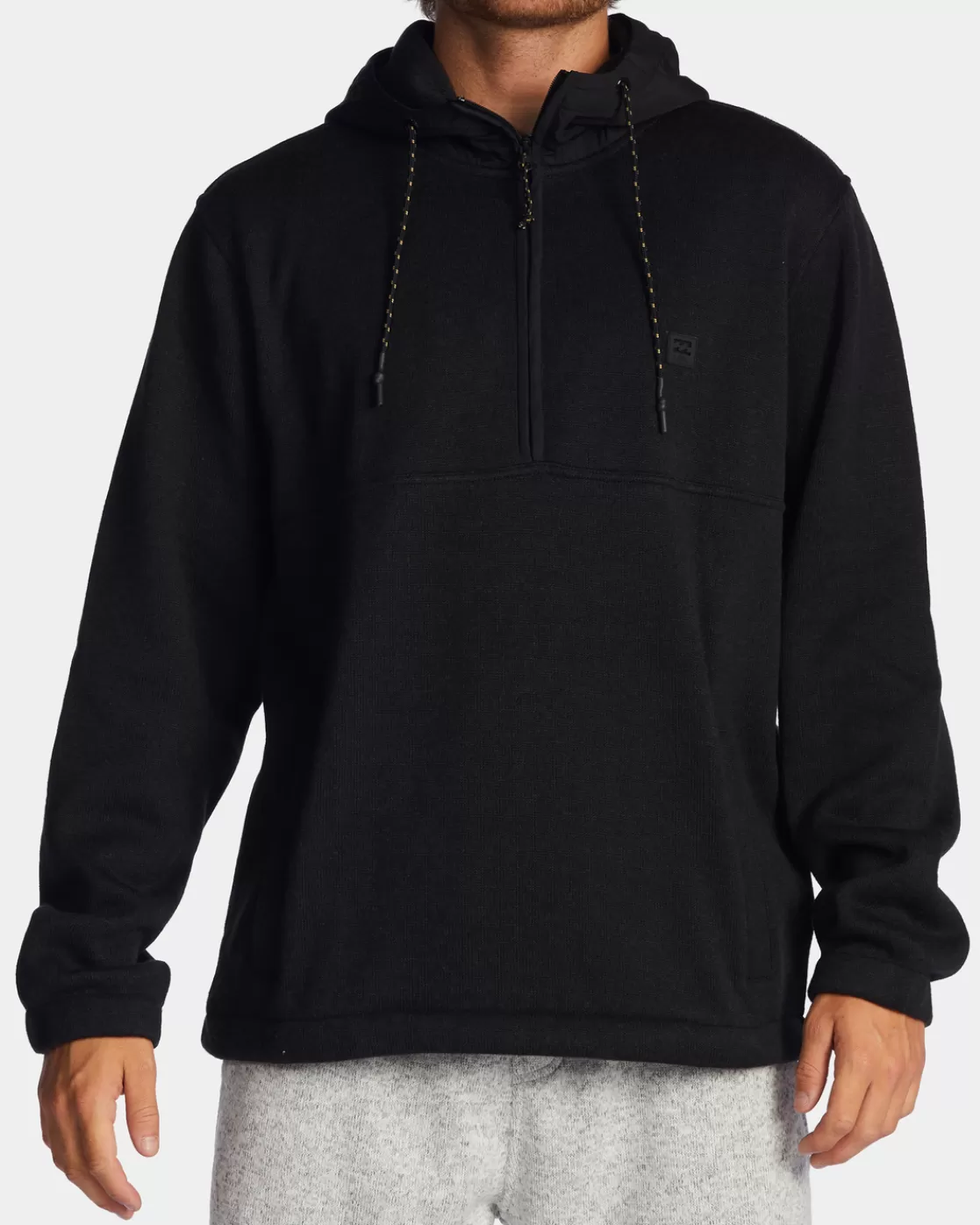 Clearance Billabong A/Div Boundary Hooded Half-Zip Pullover BLACK HEATHER