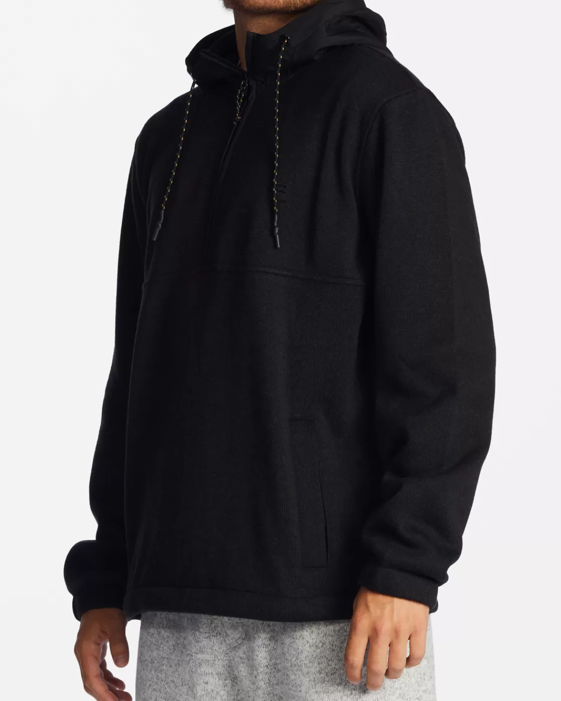 Clearance Billabong A/Div Boundary Hooded Half-Zip Pullover BLACK HEATHER