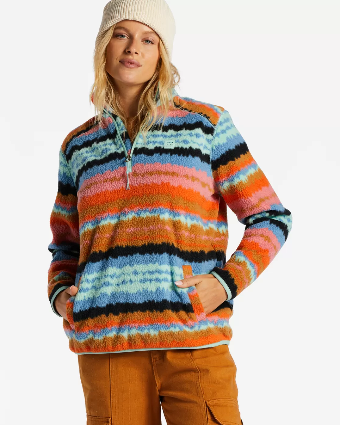 Best Billabong A/Div Boundary Mock 3 Half-Zip Pullover Sweatshirt SHALLOW SEA