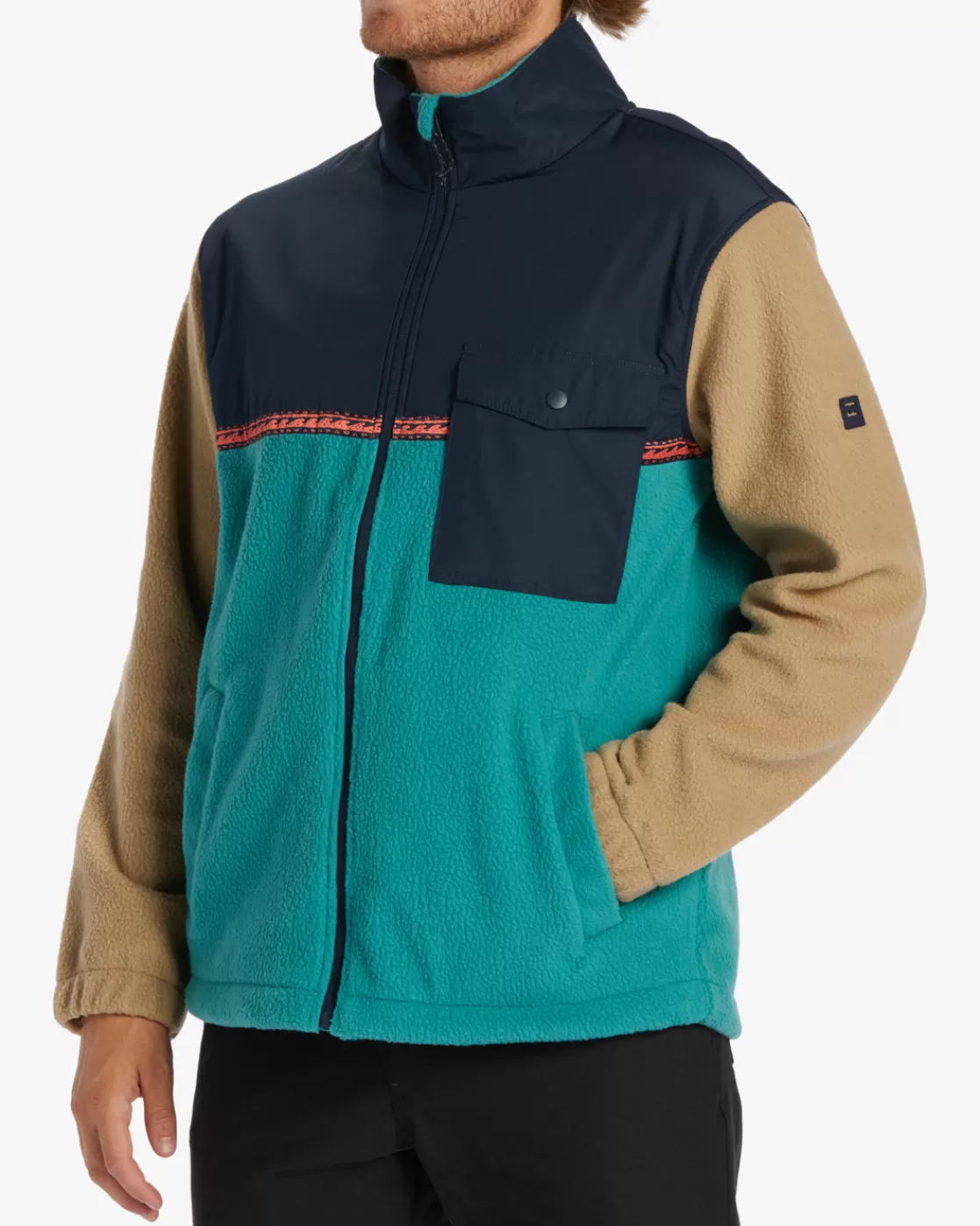 New Billabong A/Div Boundary Trail Zip-Up Fleece PACIFIC