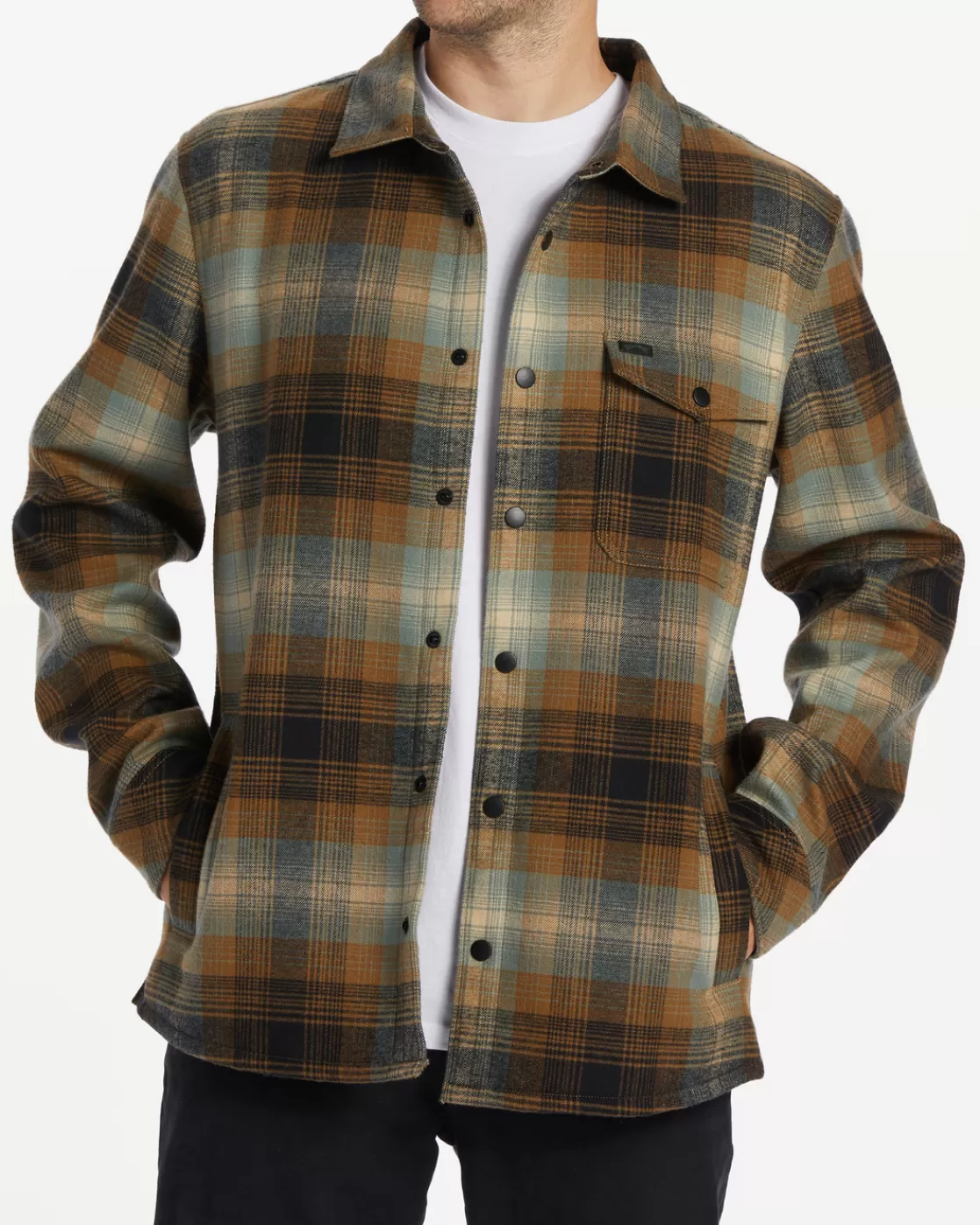 Fashion Billabong A/Div Furnace Bonded Flannel Shirt DARK FOREST