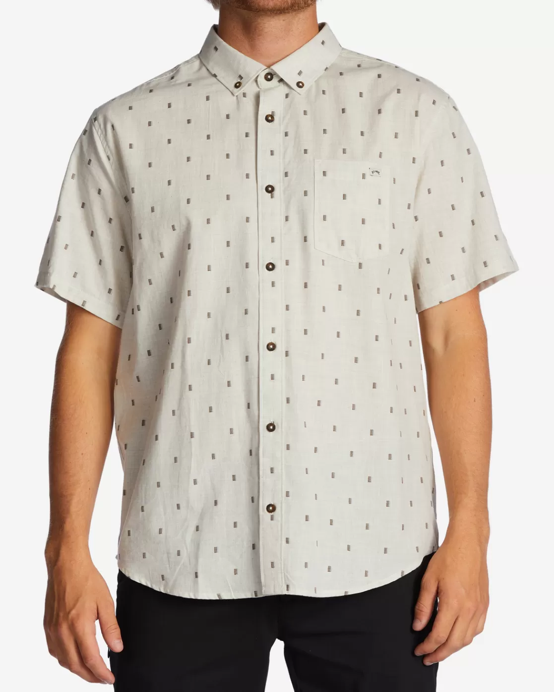 Store Billabong All Day Jacquard Short Sleeve Shirt CREAM