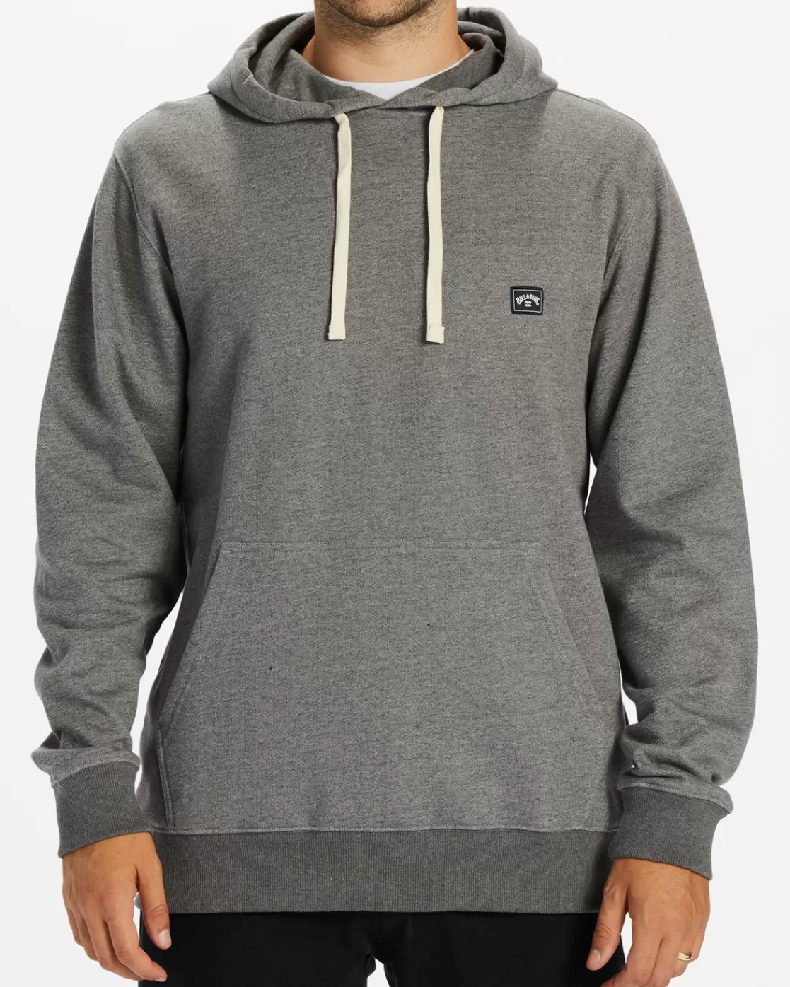 New Billabong All Day Pullover Hoodie LIGHT GREY HEATHER