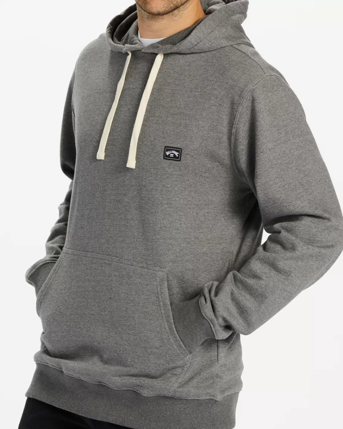 New Billabong All Day Pullover Hoodie LIGHT GREY HEATHER