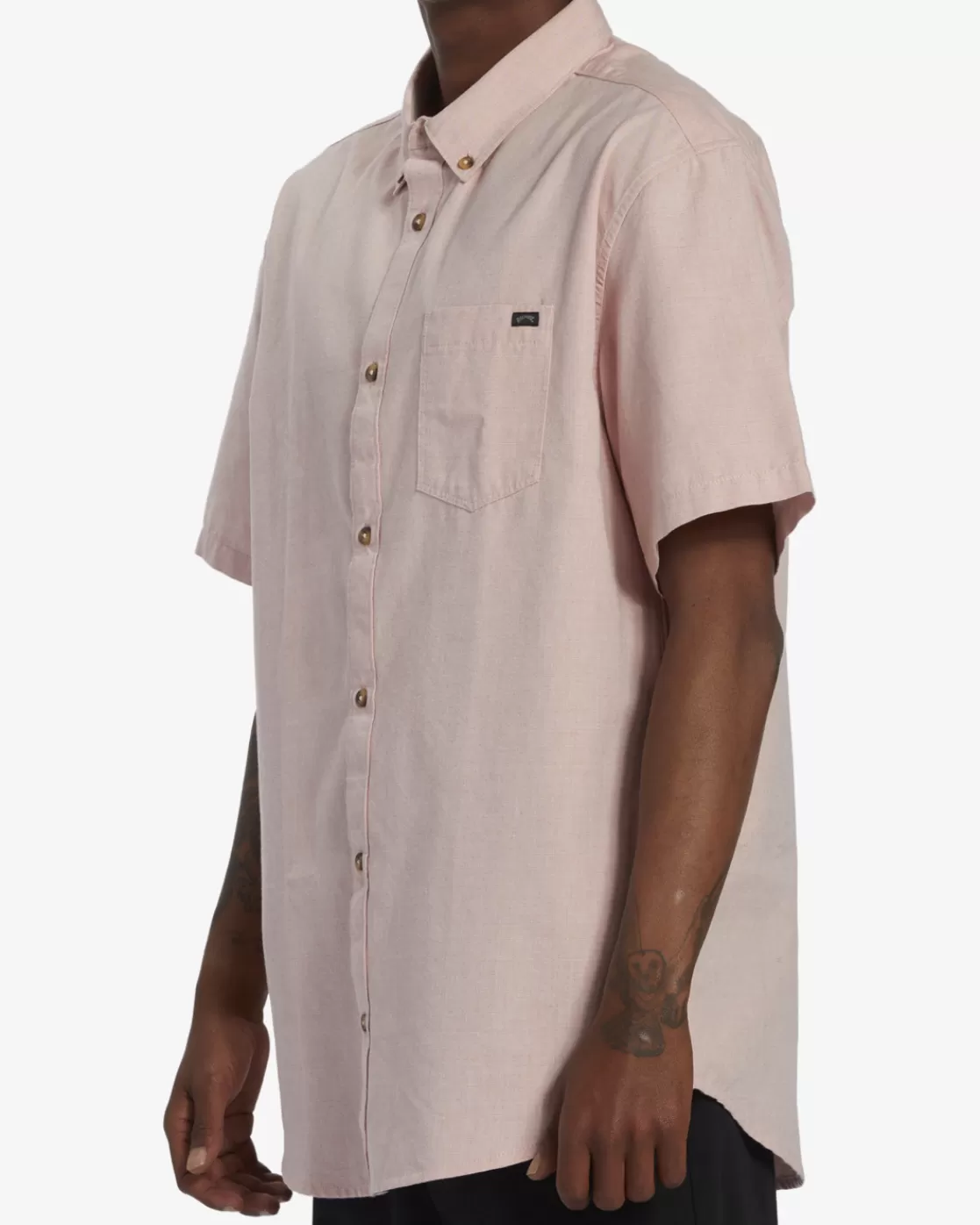 Clearance Billabong All Day Short Sleeve Shirt DUSTY PINK