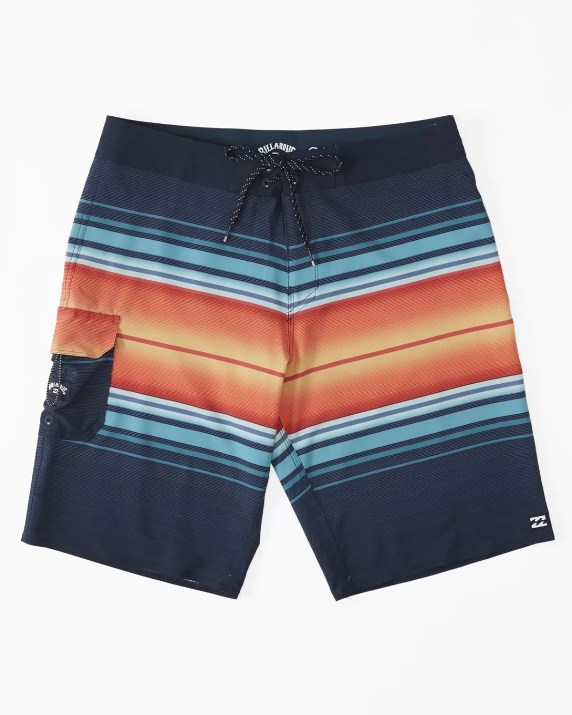 Shop Billabong All Day Stripe Pro Performance 20" Boardshorts NAVY