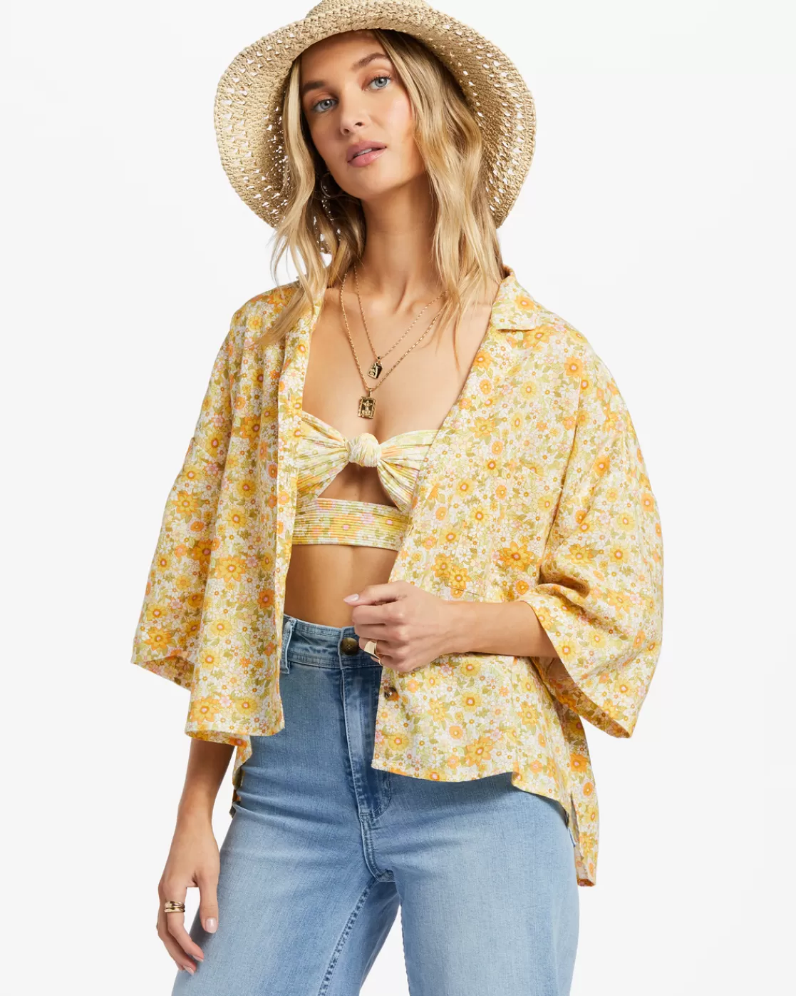 Cheap Billabong All Good Button-Down Top MULTI 1