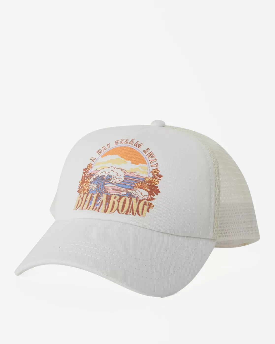 Best Sale Billabong Aloha Forever Trucker Hat SALT CRYSTAL 3