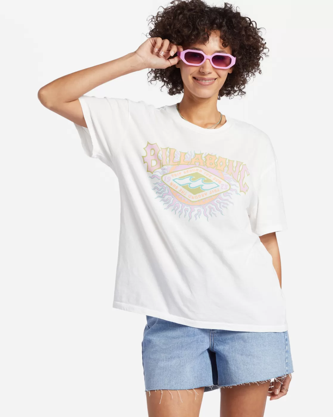 Fashion Billabong Around The Sun T-Shirt SALT CRYSTAL