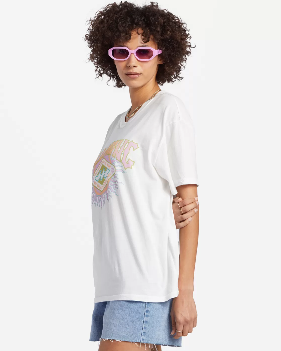 Fashion Billabong Around The Sun T-Shirt SALT CRYSTAL