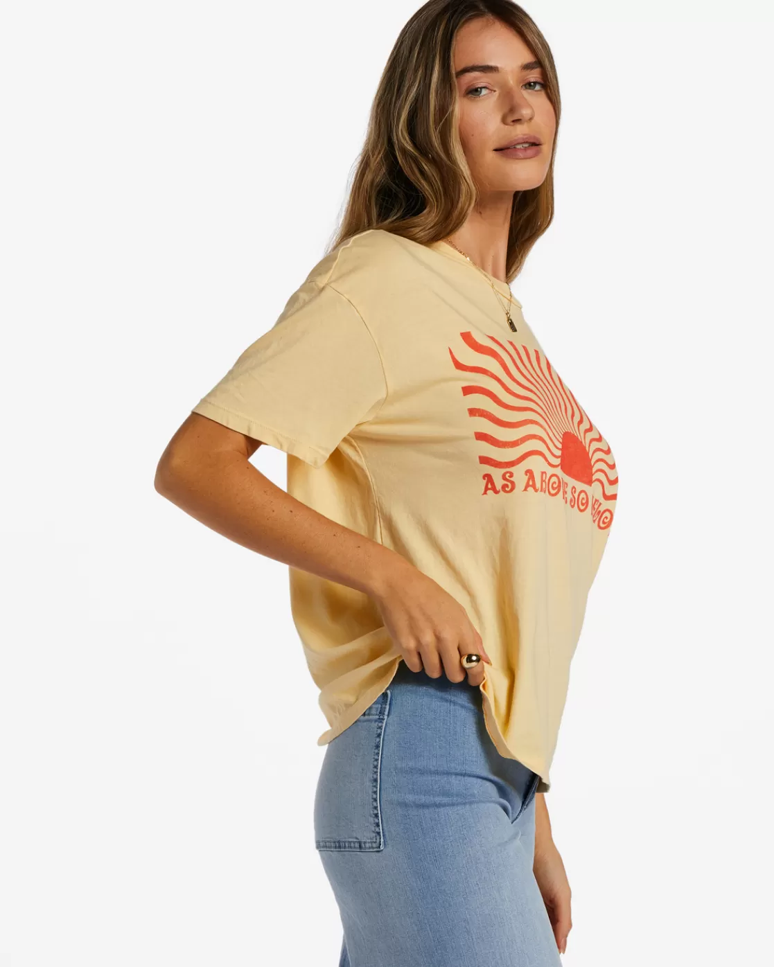 Shop Billabong As Above So Below T-Shirt BUTTERMILK