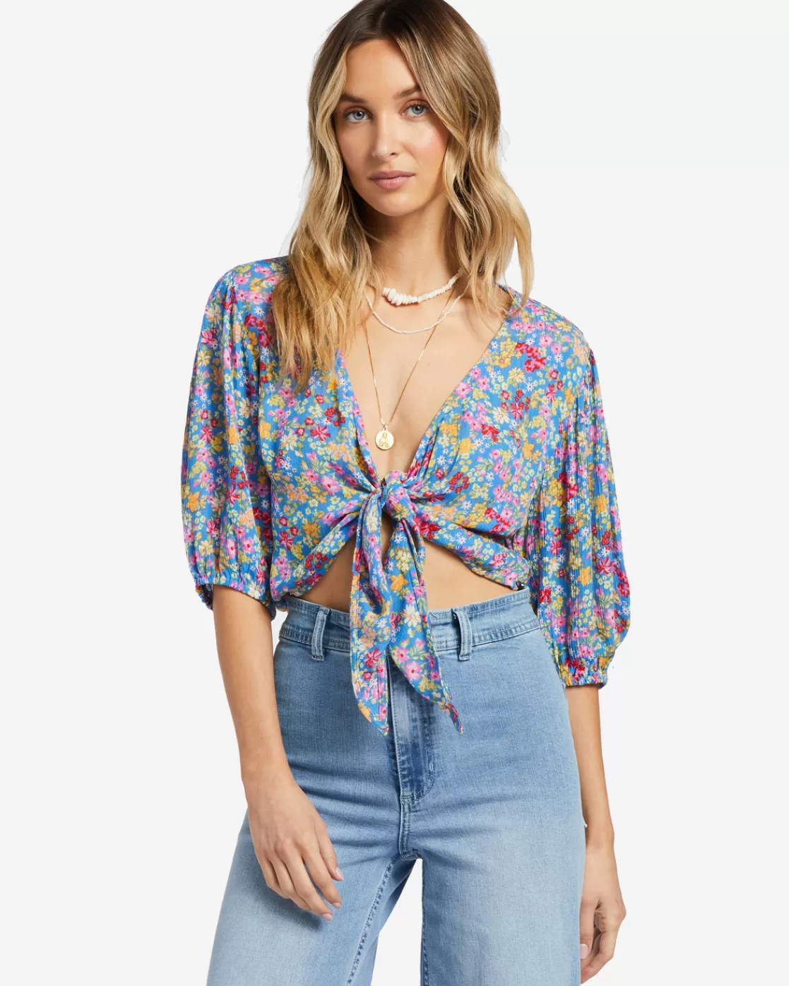 Cheap Billabong As You Wish Tie Front Top SEASIDE