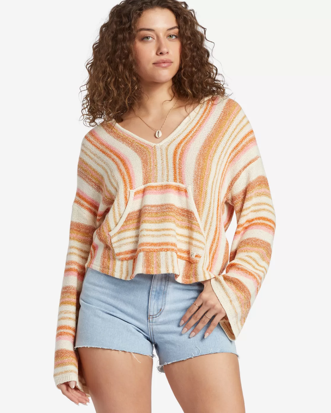 Cheap Billabong Baja Beach Hooded Sweater DRIED MANGO