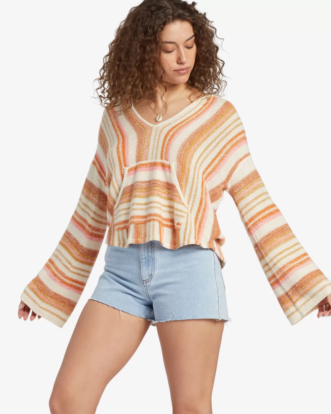 Cheap Billabong Baja Beach Hooded Sweater DRIED MANGO