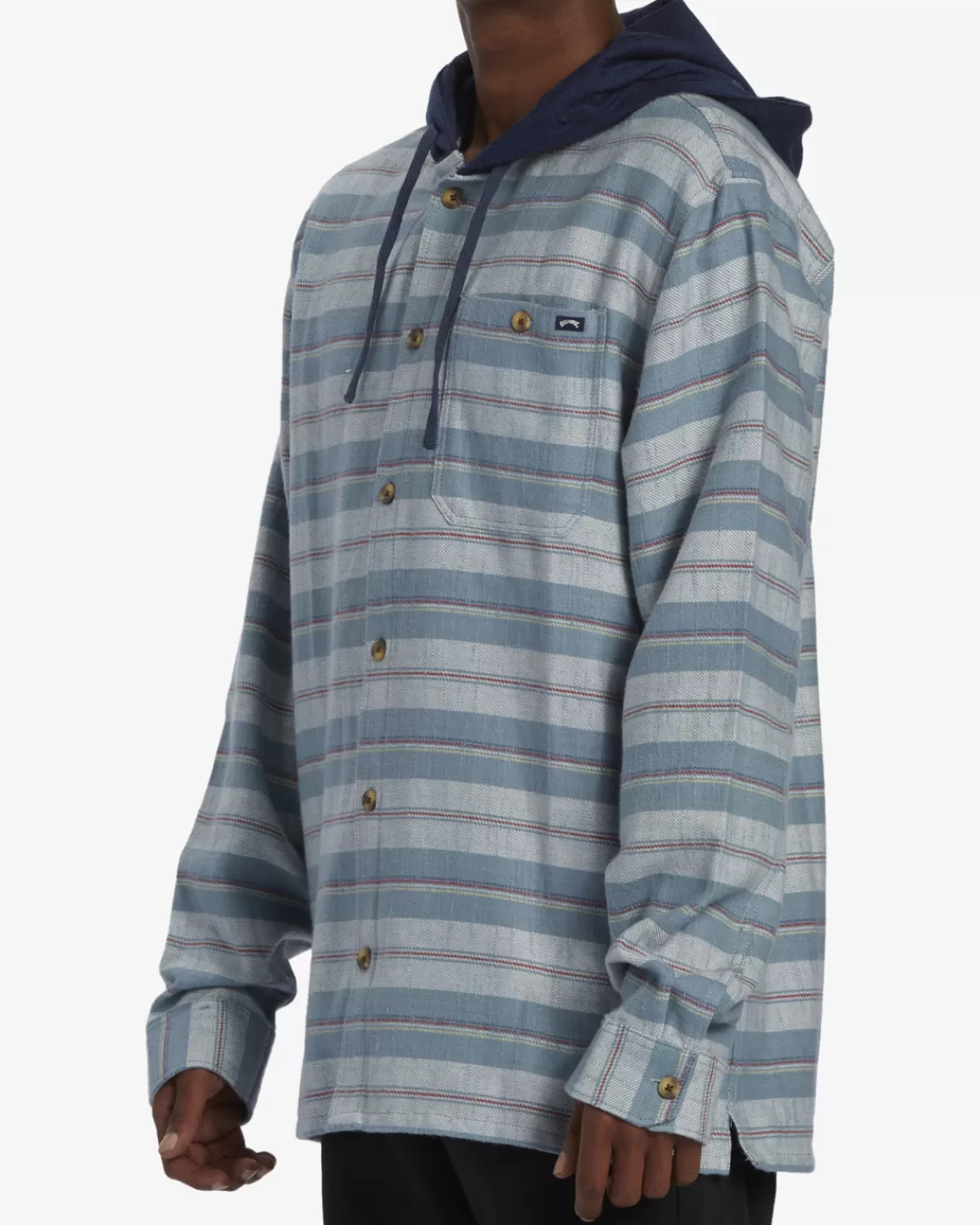 Online Billabong Baja Hooded Flannel Shirt CEMENT