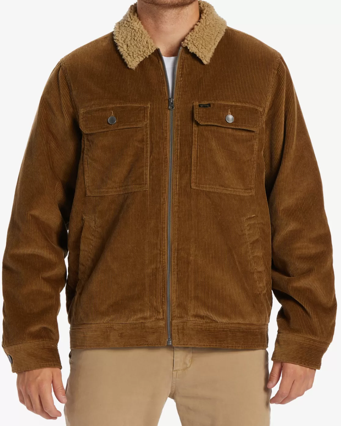 Best Billabong Barlow Cord Sherpa Lined Jacket OTTER