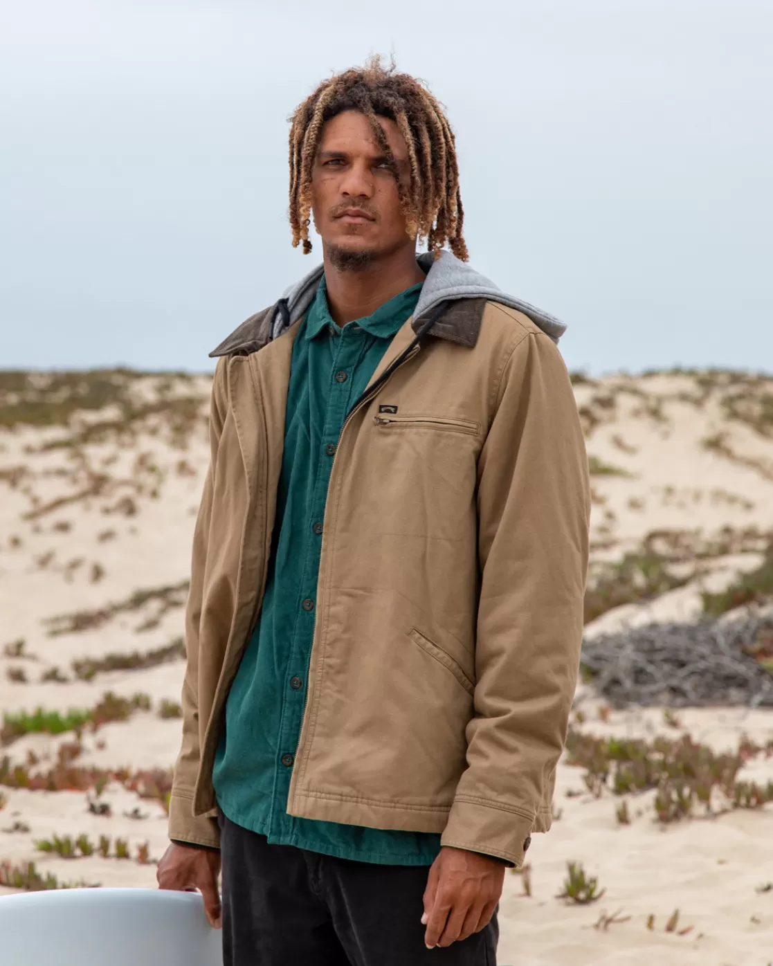 Cheap Billabong Barlow Hooded Jacket CLAY