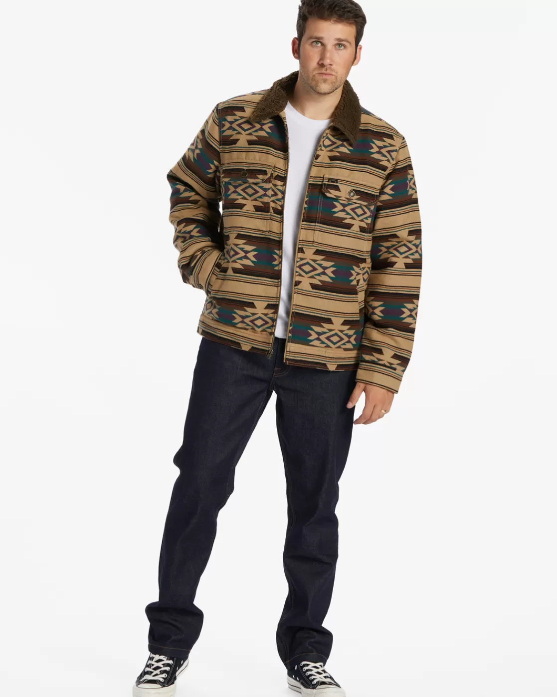 Online Billabong Barlow Sherpa Lined Jacket GRAVEL