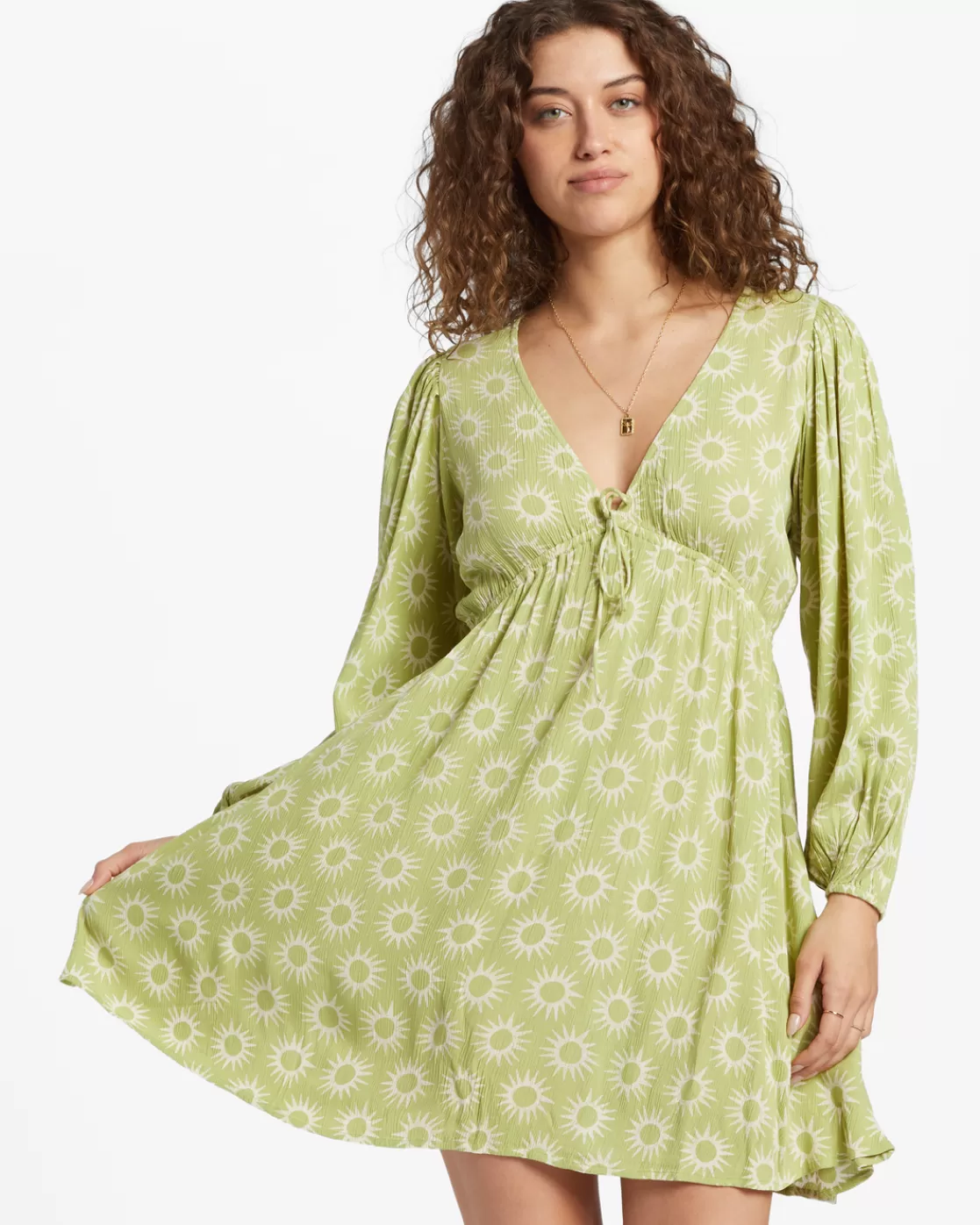 Sale Billabong Be Free Dress PALM GREEN