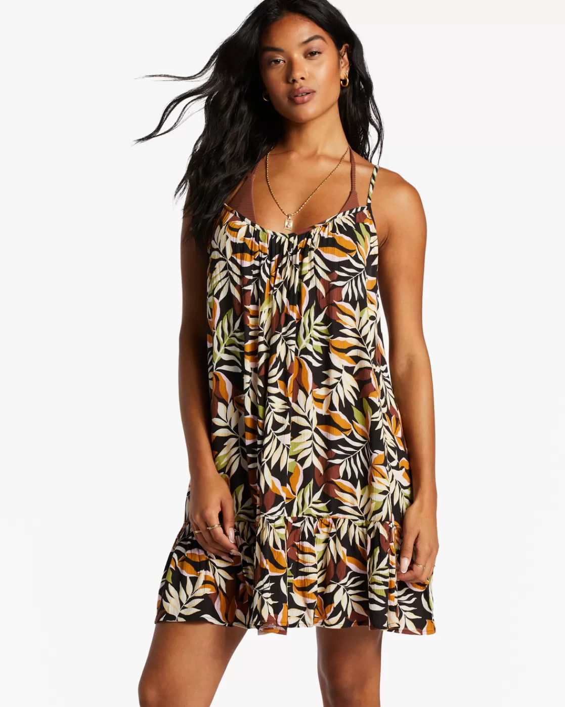 Cheap Billabong Beach Vibes Swim Cover Up BLACK PEBBLE