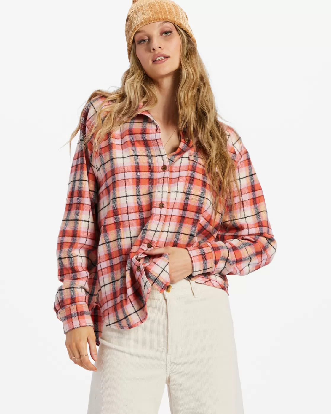 Shop Billabong Best Time Long Sleeve Shirt HIBISCUS