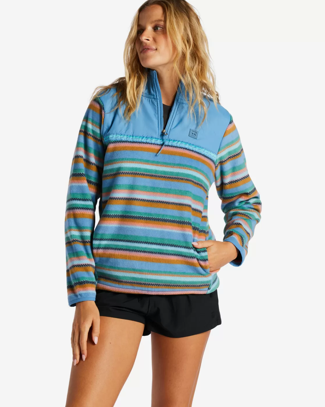 Flash Sale Billabong Boundary Lite Mock Neck Sweatshirt STORMY BLUE