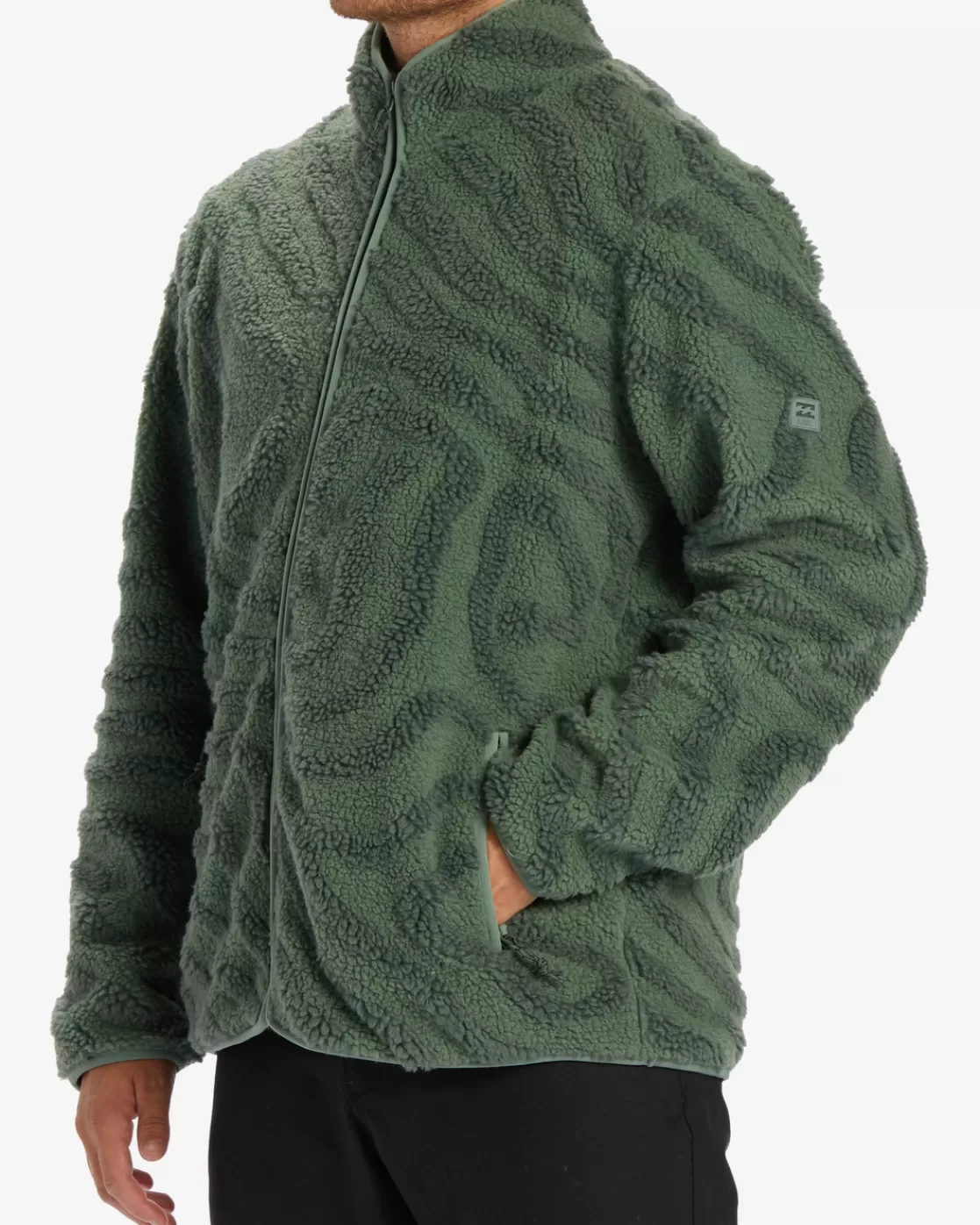 Cheap Billabong Boundary Switchback Zip-Up Sherpa Fleece SAGE