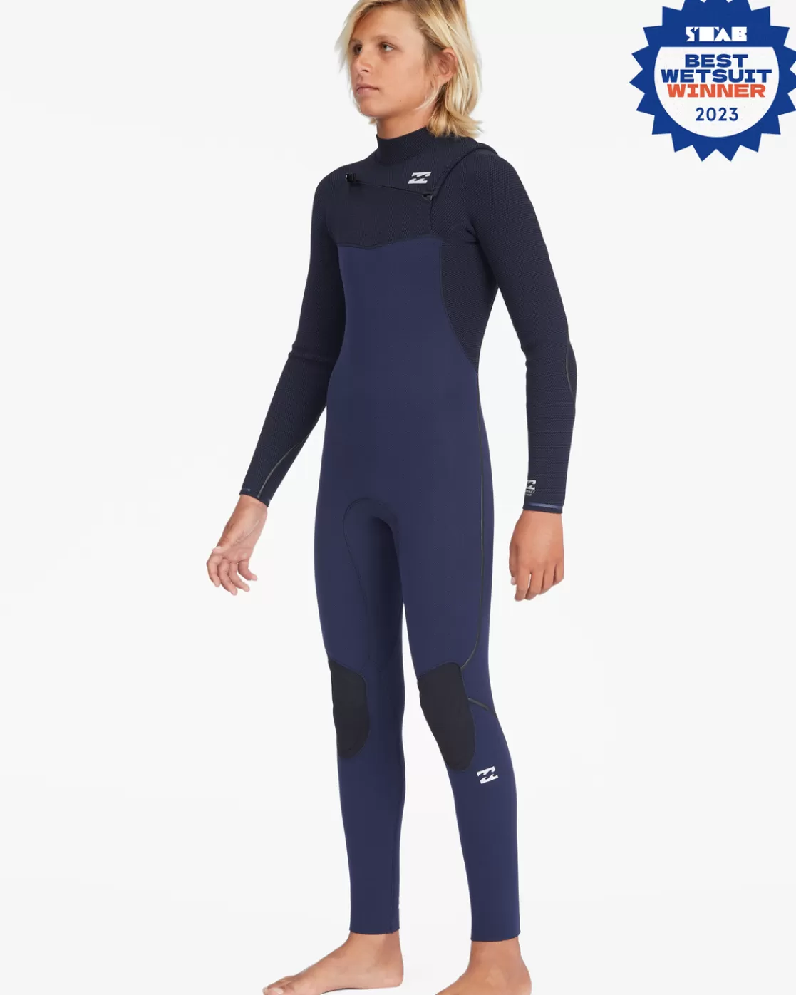 Cheap Billabong Boy's 3/2 Furnace Comp Chest Zip Full Wetsuit NAVY