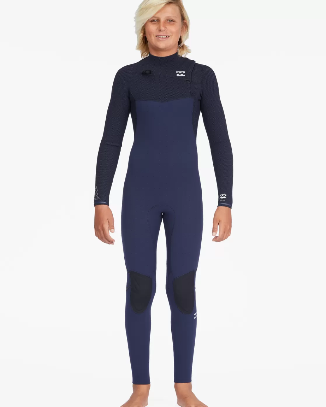 Cheap Billabong Boy's 3/2 Furnace Comp Chest Zip Full Wetsuit NAVY