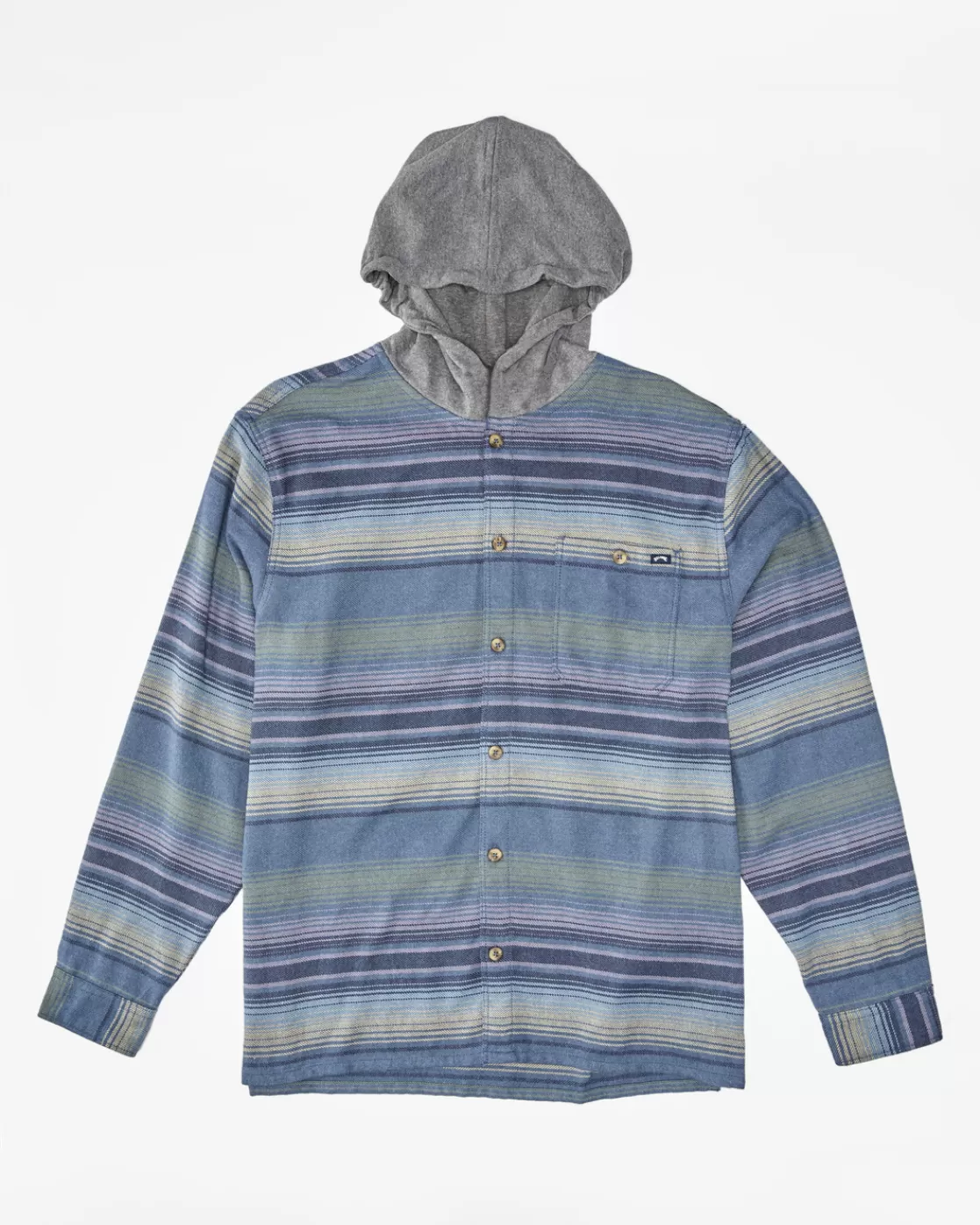 Shop Billabong Boy's (2-7) Baja Hooded Flannel Shirt NORTH SEA