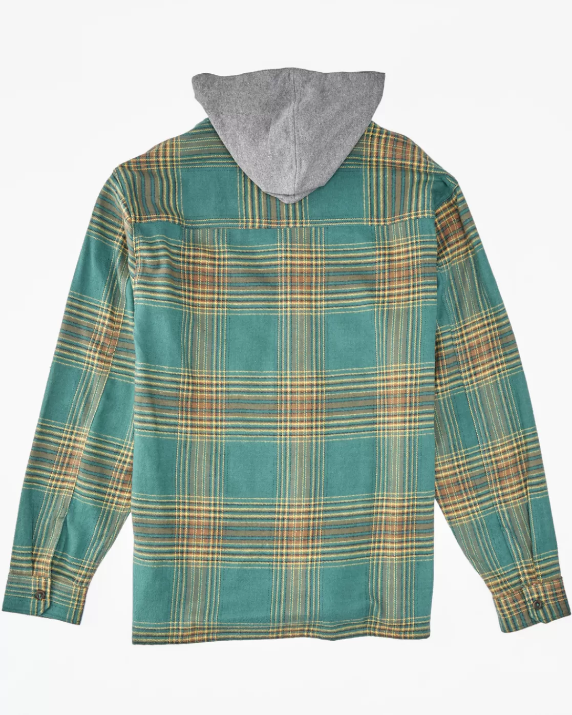 Shop Billabong Boy's Baja Hooded Flannel Shirt DEEP TEAL