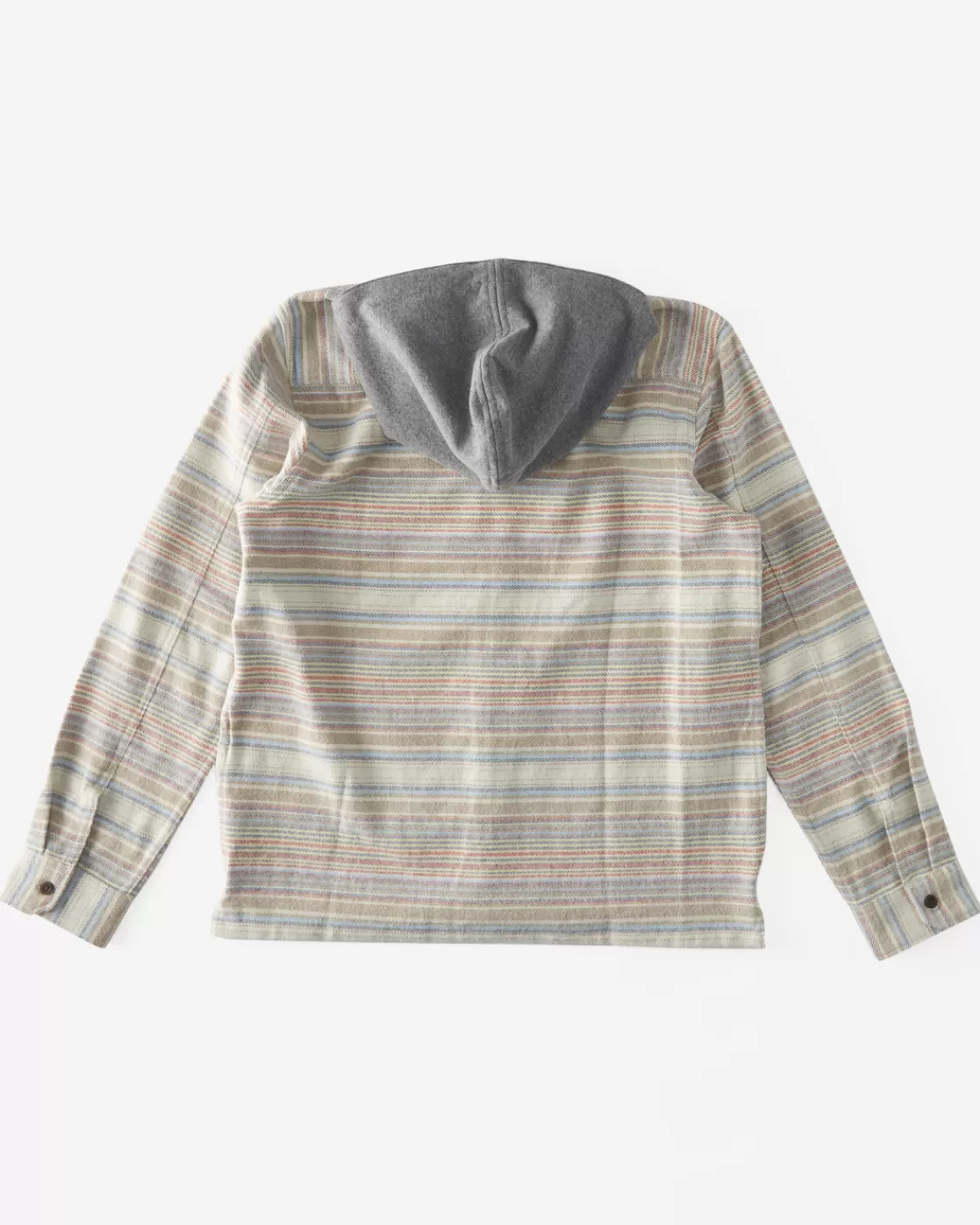 Best Sale Billabong Boy's Baja Hooded Flannel Shirt OYSTER