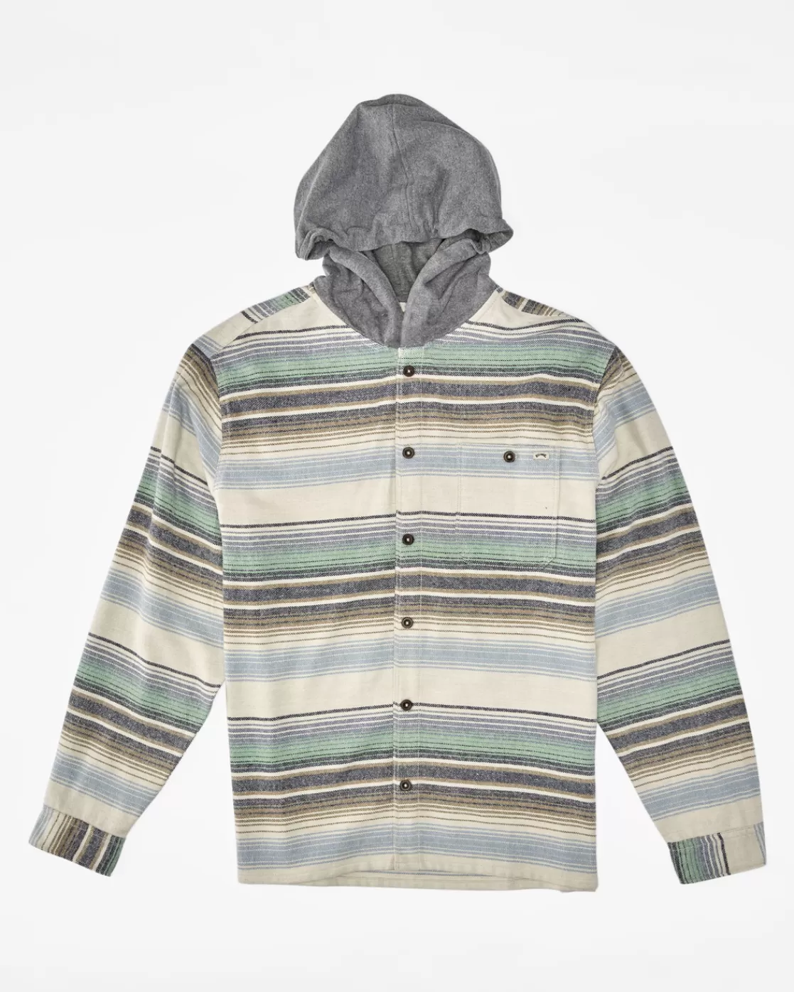 Fashion Billabong Boy's Baja Hooded Flannel Shirt CREAM