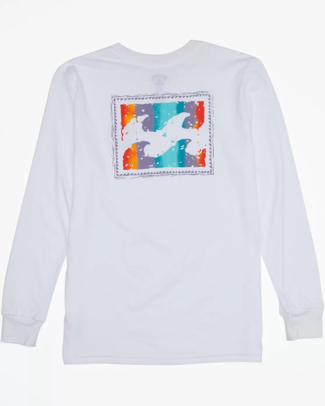 Clearance Billabong Boy's Crayon Wave Long Sleeve T-Shirt WHITE