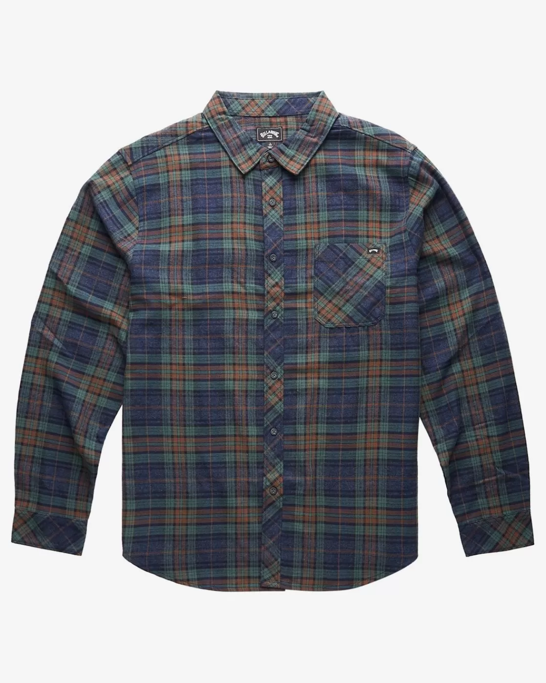 Clearance Billabong Classic Flannel Long Sleeve Shirt NAVY