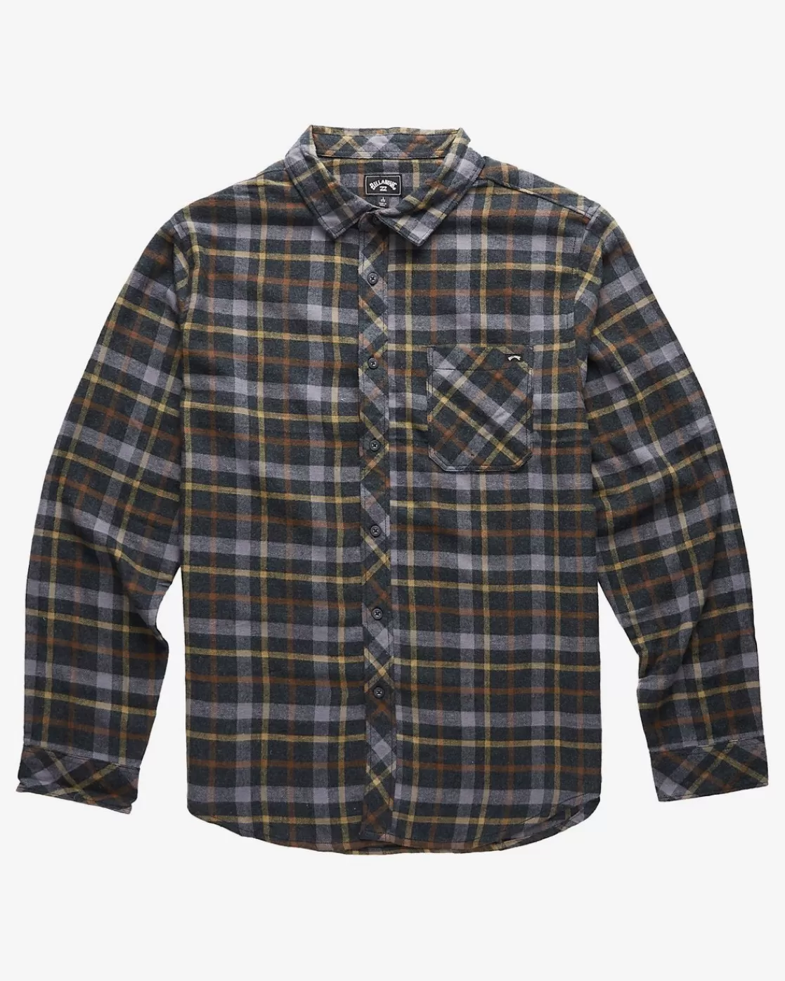 Flash Sale Billabong Classic Flannel Long Sleeve Shirt BLACK