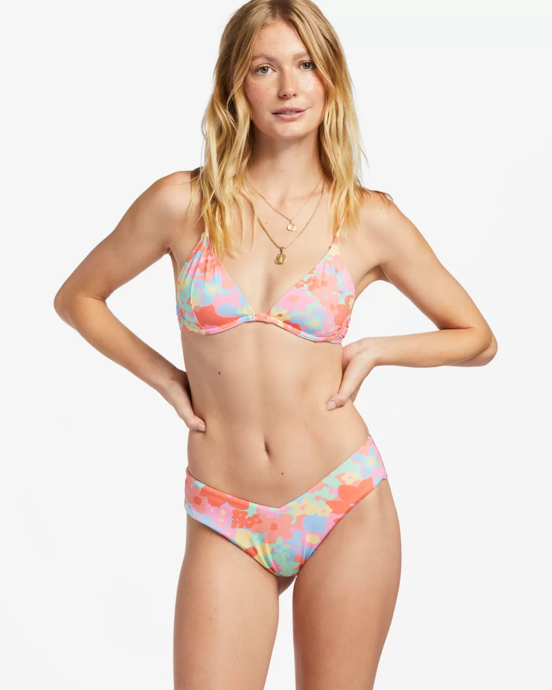 Clearance Billabong Coast Is Clear Reese Underwired Bikini Top MULTI