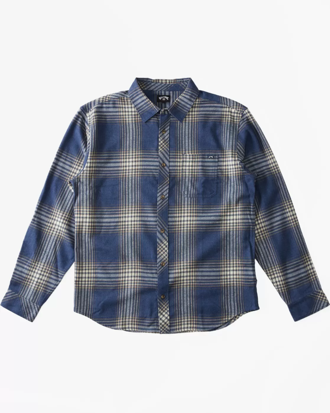 Shop Billabong COASTLINE FLANNEL DARK NAVY