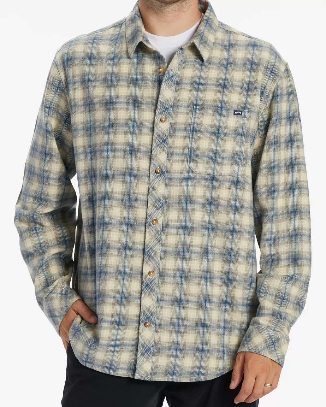 Best Sale Billabong Coastline Flannel Long Sleeve Shirt NORTH SEA