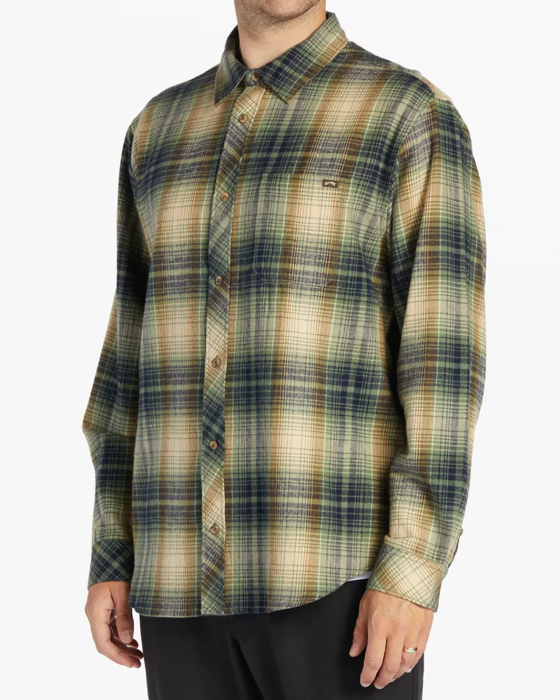 Best Billabong Coastline Flannel Long Sleeve Shirt SAGE