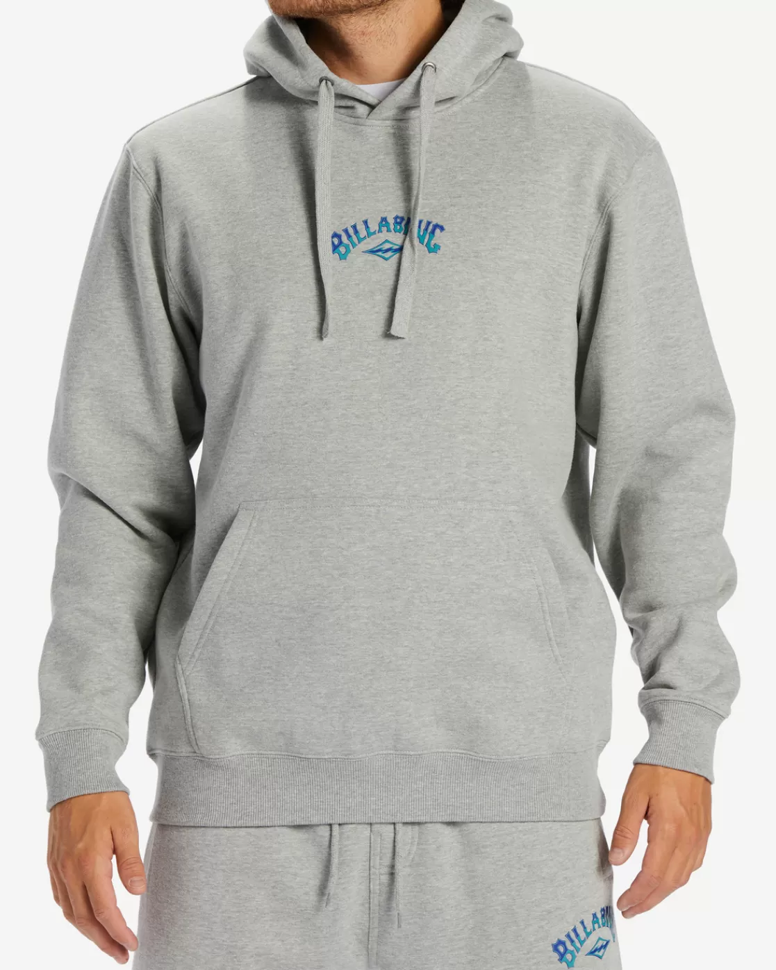 New Billabong Core Arch Hoodie LIGHT GREY HEATHER